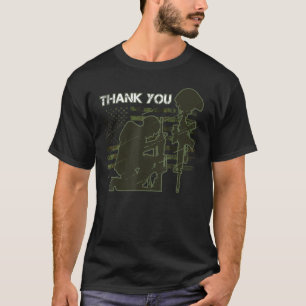 Patriotic American Flag Thank You For Men Women Ki T-Shirt
