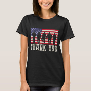Patriotic American Flag Thank You For Men Women Ki T-Shirt