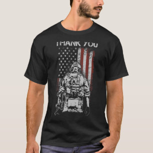 Patriotic American Flag Thank You Men Women Girls T-Shirt