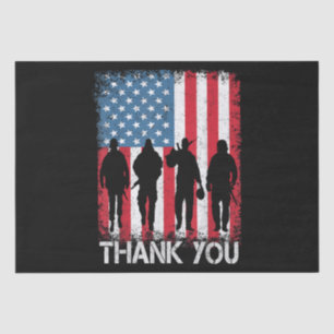 Patriotic American Flag Thank You Tissue Paper