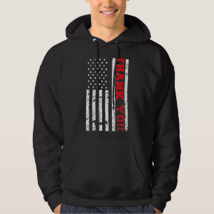 Patriotic American Flag Thank You Veterans Day For Hoodie