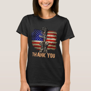 Patriotic American Flag Thank You Women Men Boys G T-Shirt
