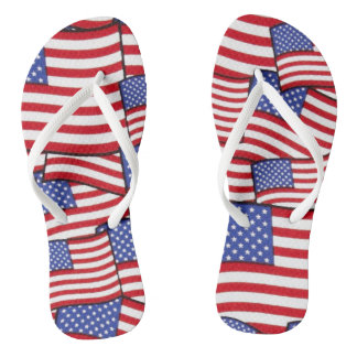 Patriotic American Flag Thongs
