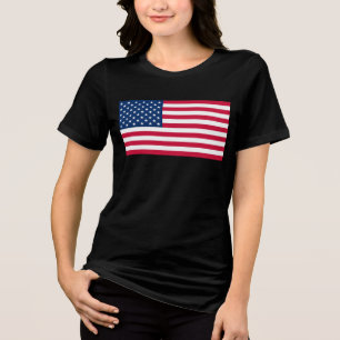 Patriotic American Flag Tri-Blend Shirt