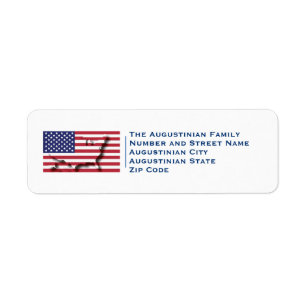 Patriotic   American Flag   USA   Custom Return Address Label