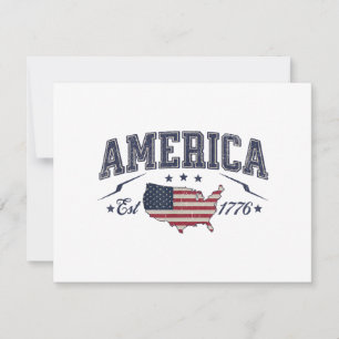 Patriotic American Flag USA Est 1776 4th of July A