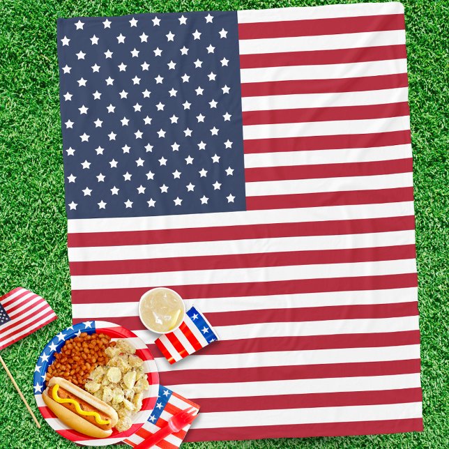 Patriotic American Flag USA Fleece Blanket (Creator Uploaded)