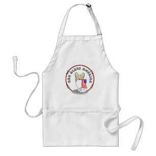 Patriotic American Flag USA Papillon (lemon) Cute Standard Apron