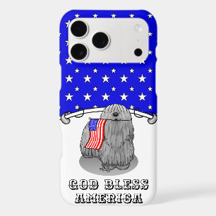 Patriotic American Flag USA Puli Dog (grey) Cute