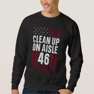Patriotic American Flag Vintage Usa Clean Up On Ai Sweatshirt