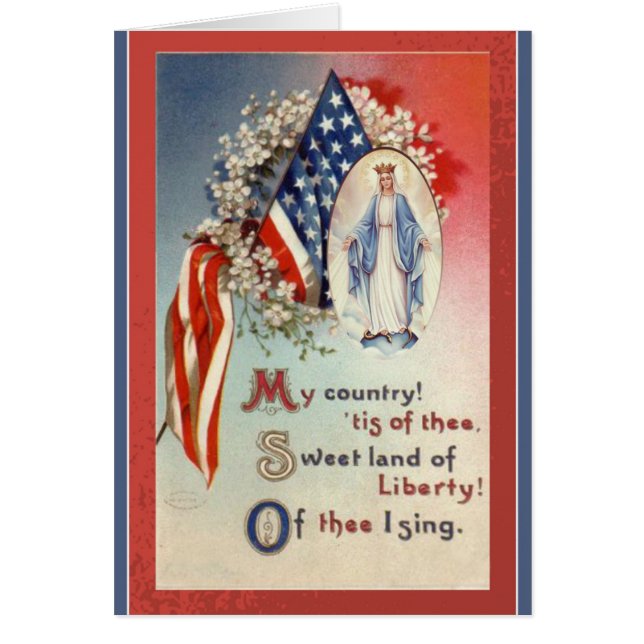 Patriotic American Flag Virgin Mary (Front)