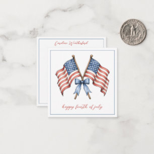 Patriotic American Flags Fourth of July Card