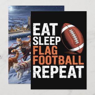 Patriotic American Football Helmet USA Holiday Card