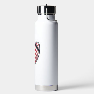 Patriotic American Football Vintage Vector Design_ Water Bottle