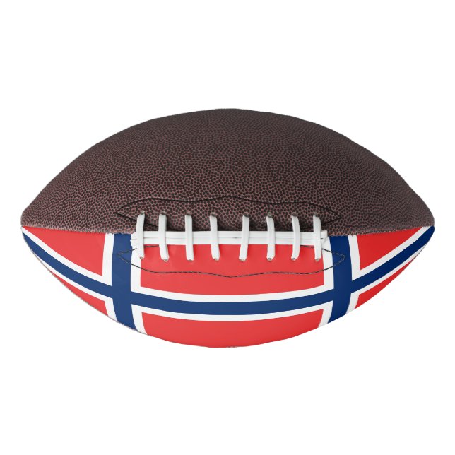Patriotic american football with flag Norway (Front)