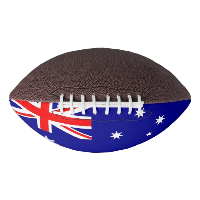 Patriotic american football with flag of Australia (Front)