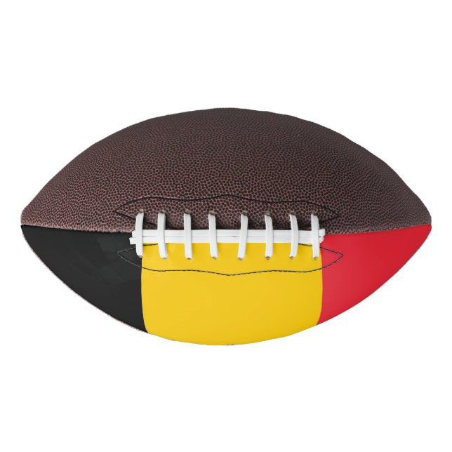 Patriotic american football with flag of Belgium (Front)