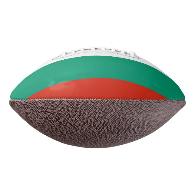 Patriotic american football with flag of Bulgaria (Rotated 270)