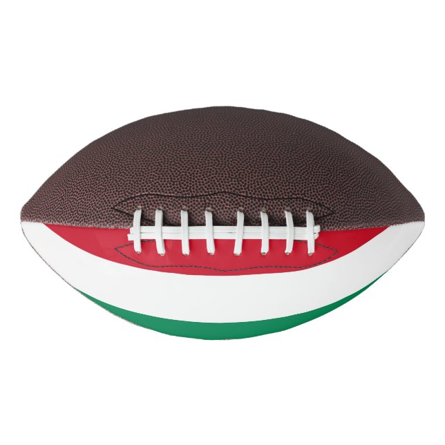 Patriotic american football with flag of Hungary (Front)