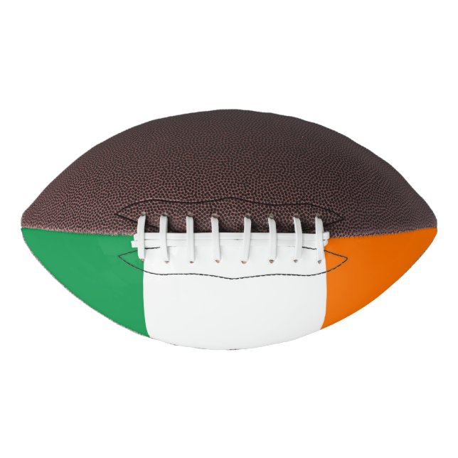 Patriotic american football with flag of Ireland (Front)