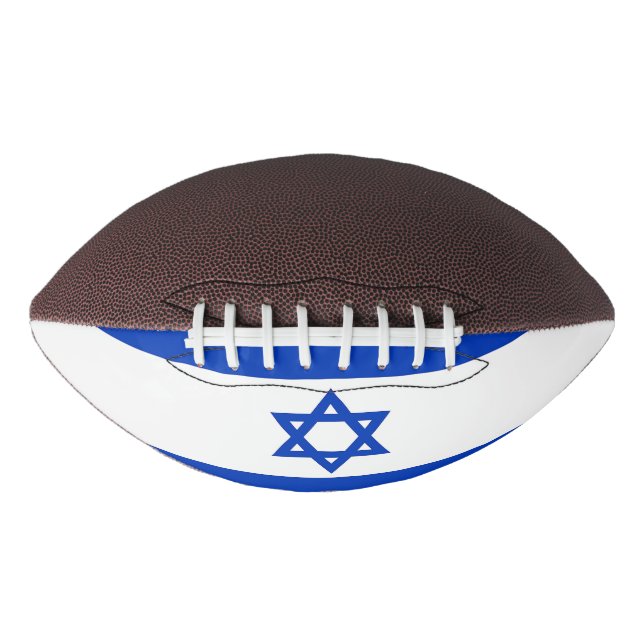 Patriotic american football with flag of Israel (Front)