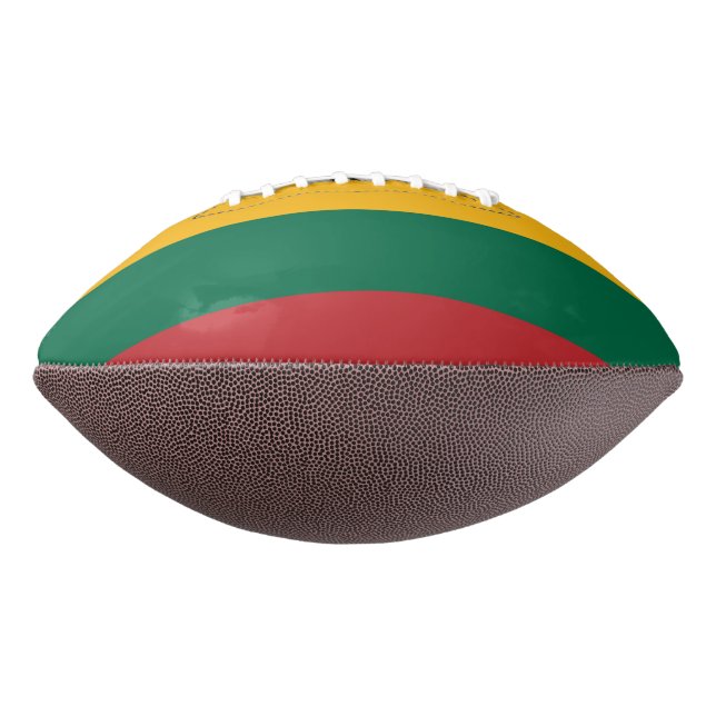 Patriotic american football with flag of Lithuania (Rotated 270)