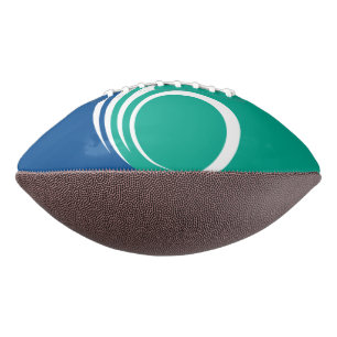 Patriotic american football with flag of Ottawa