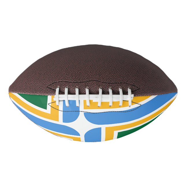 Patriotic american football with flag of Portland (Front)