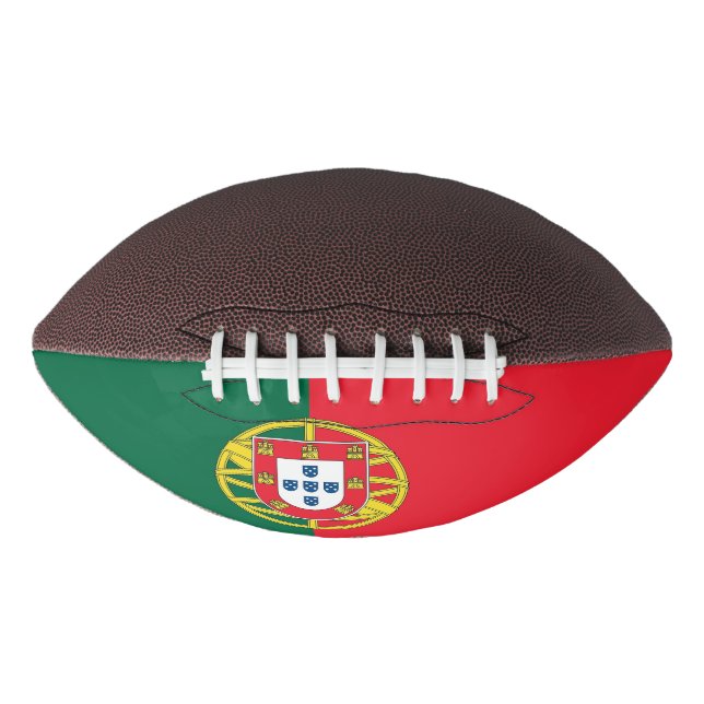 Patriotic american football with flag of Portugal (Front)