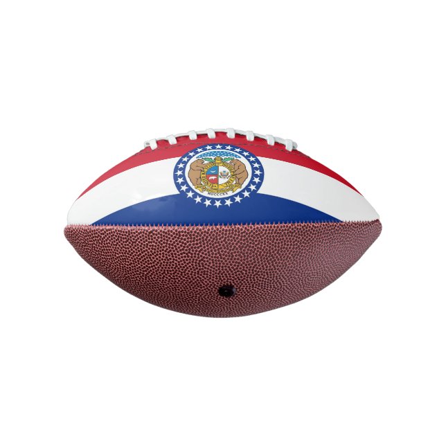 Patriotic american football with Missouri flag (Rotated 270)