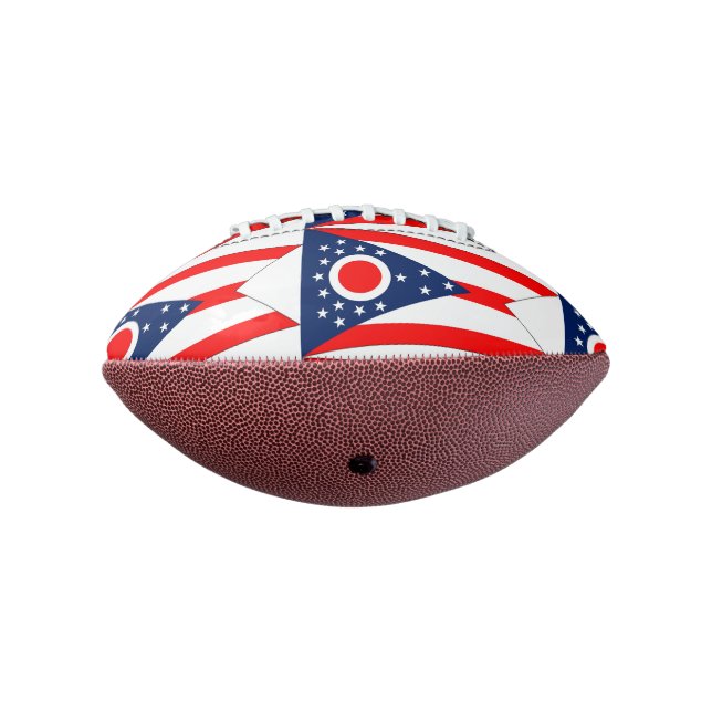 Patriotic american football with Ohio flag (Rotated 270)