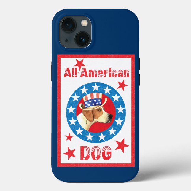 Patriotic American Foxhound Case-Mate iPhone Case (Back)