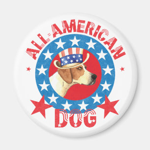 Patriotic American Foxhound Magnet