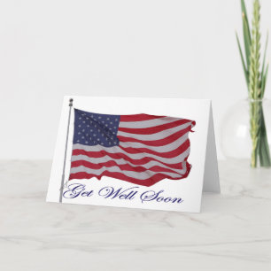 Patriotic american get well card