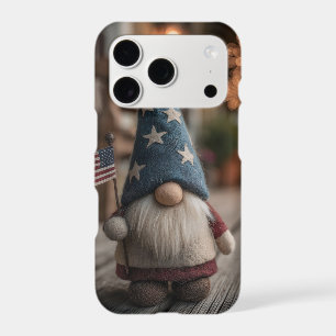 Patriotic American Gnome Holding Flag