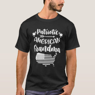 Patriotic American Grandma Patriot Us Usa Grandmot T-Shirt
