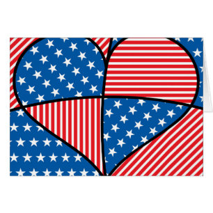 Patriotic American hearts
