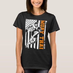 Patriotic American Kickboxing Gift Muay Thai Women T-Shirt