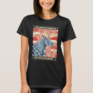 Patriotic American Moose T-Shirt