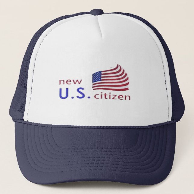 Patriotic American New US Citizen Pride Hat (Front)