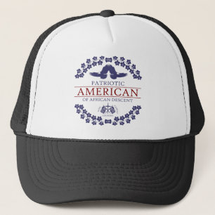 PATRIOTIC American of African Descent Trucker Hat