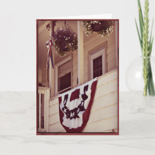 Patriotic American Porch Welcome Home Card