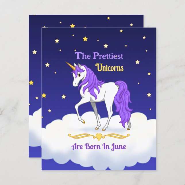 Patriotic American Red White Blue Unicorns (Front/Back)