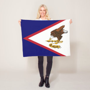 Patriotic American Samoa Flag Fleece Blanket