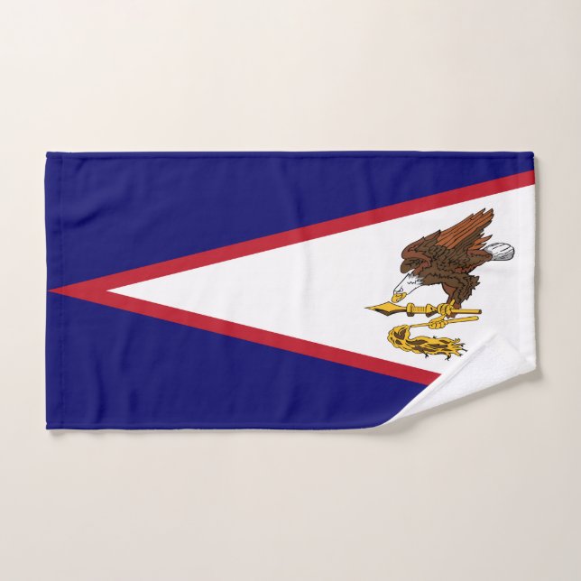 Patriotic American Samoa Flag Hand Towel (Hand Towel)