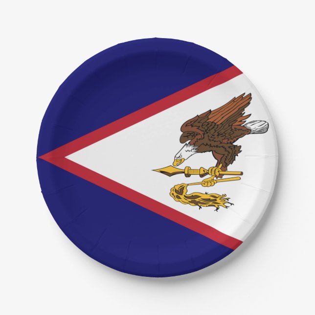 Patriotic American Samoa Flag Paper Plate (Front)