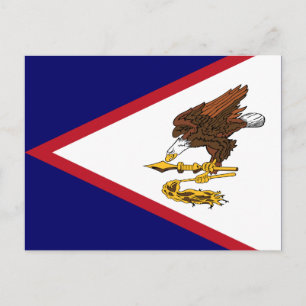 Patriotic American Samoa Flag Postcard