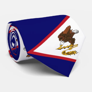 Patriotic American Samoa Flag Tie