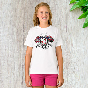Patriotic American Soccer Design USA Flag Football T-Shirt