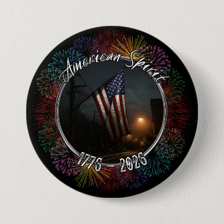 Patriotic American Spirit 1776 - 2026 Flag 7.5 Cm Round Badge